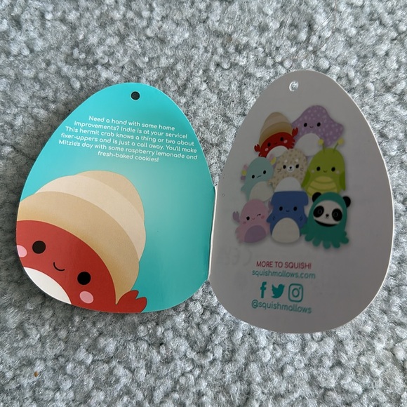 8” indie the hermit crab squishmallow - Picture 3 of 3